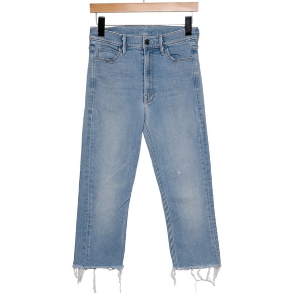 MOTHER Denim - Mother women’s jeans size 26 blue cropped raw hem euc high rise